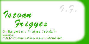 istvan frigyes business card